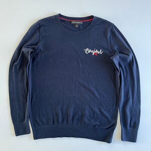 Banana Republic Embroidered Bonjour, Red Heart Valentine's Sweater Size Medium